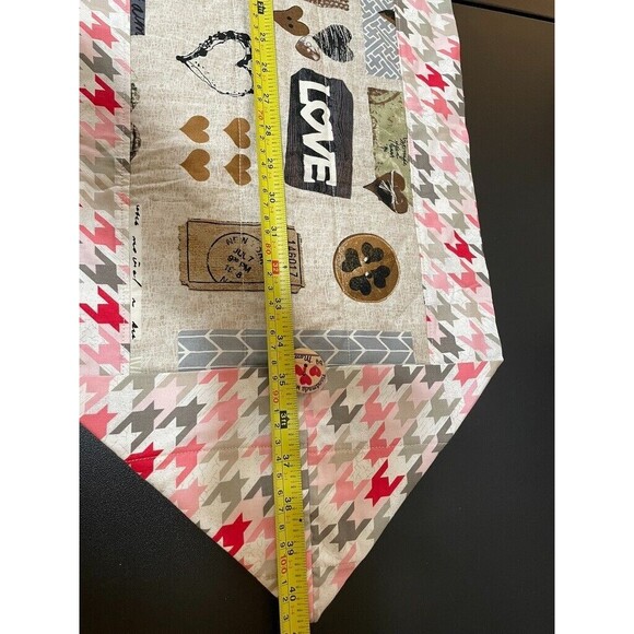 HANDMADE BY MOM VARIOUS HEARTS Colorful Table Runner 41" x 12" - Picture 7 of 8